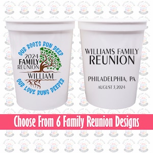 Family Reunion Cups, Family Cookout, Family Reunion Bulk Favors, Family Tree Stadium Tumblers, Our Roots Are Strong, Reunion Party Favors