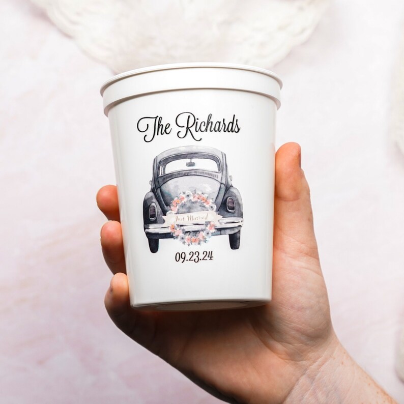 Custom Wedding Cups Personalized Wedding Favors Plastic Cups Stadium Custom Wedding Cups Personalized Wedding Favors Plastic Cups Stadium