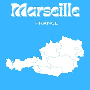 Plakat Marseille Frankreich