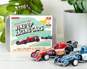 DIY Wind-Up Race Car Kit: STEM Toy, Ages 6+
