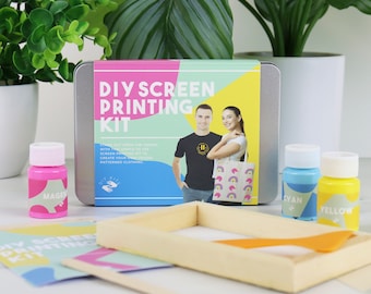 DIY Screen Printing Kit: Fabric Craft Gift Tin for All Ages