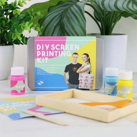 DIY Screen Printing Kit: Fabric Craft Gift Tin for All Ages