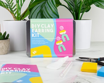 DIY Clay Earring Kit: Colorful Jewellery Making Craft Set
