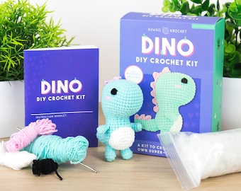 DIY Dinosaur Crochet Kit: Kawaii Amigurumi Dino Needlecraft Set