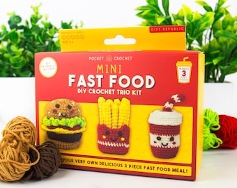 Mini Fast Food DIY Crochet Trio Kit