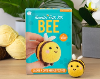 DIY Bee Needle Felting Kit: Beginner Needlecraft Set