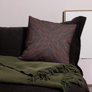 Gothic Witchcraft Pillow for Dark Academia and Spooky Halloween Decor