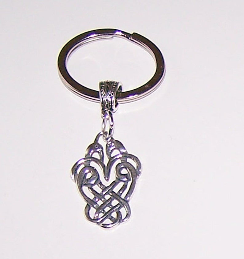 Sterling CELTIC KNOT Key Ring Key Chain Protection Amulet Etsy