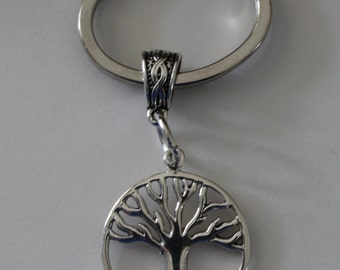 Sterling TREE OF LIFE Key Ring - Longevity, Celtic