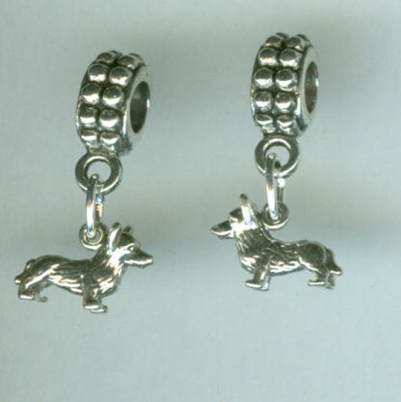 Sterling COCKER SPANIEL Dog Bead Charm for all Name Brand Add a Bead Bracelets Heavy 3D