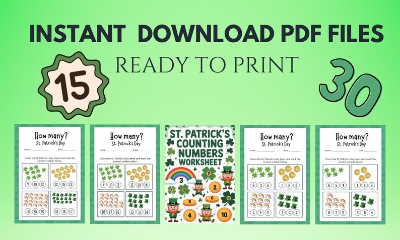 Counting Number Worksheet, Kids Counting Printable, Counting Exercises ...