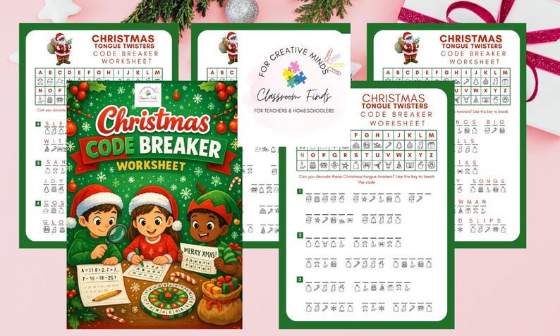 Christmas Crack the Code Worksheet, Christmas Code Breaker Worksheet ...
