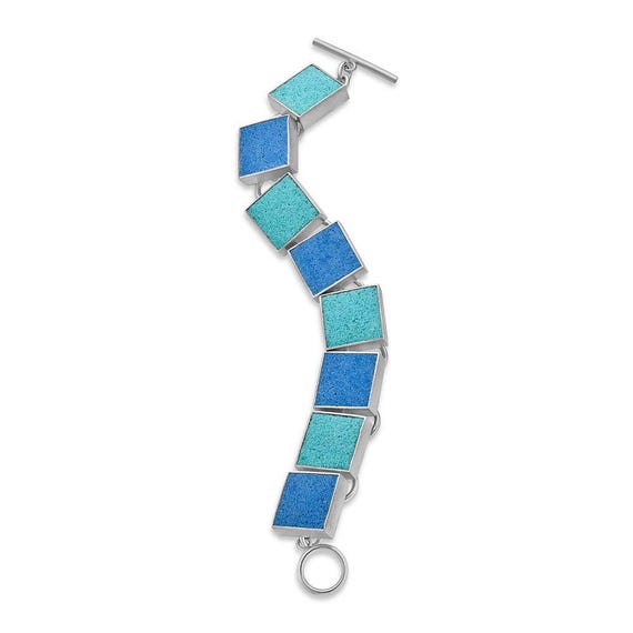 Concrete and Sterling Silver Bracelet