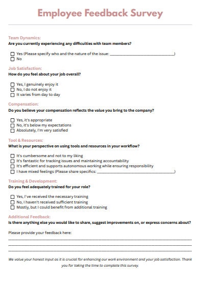 Employee Feedback Survey (printable Customizable Editable) Etsy Employee Feedback Survey (printable Customizable Editable) Etsy