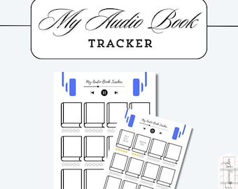Registro de audiolibros minimalista / Registro de lectura simple (descarga digital)