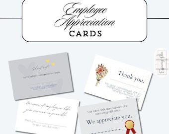 Tarjetas de agradecimiento minimalistas para empleados