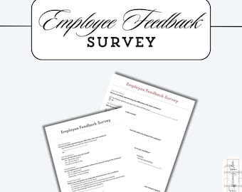 Encuesta de opinión de empleados (imprimible, personalizable y editable)
