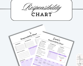 Tabla de responsabilidades para niños, planificador de tareas (A4)