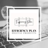 Efficiency Plan Etsy Shop
