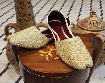 Embroidered Saleem Shahi Khussa Shoes: Handcrafted Indian Pakistani Footwear