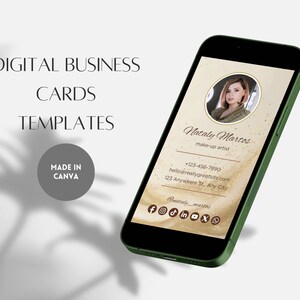 Modern virtueel visitekaartje voor beautyprofessionals | Aanpasbare sjabloon