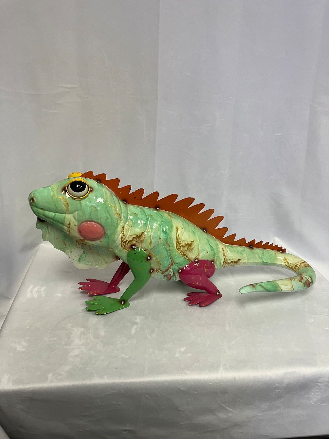 Sculpture iguane en métal pour jardin par Evergreen Enterprises