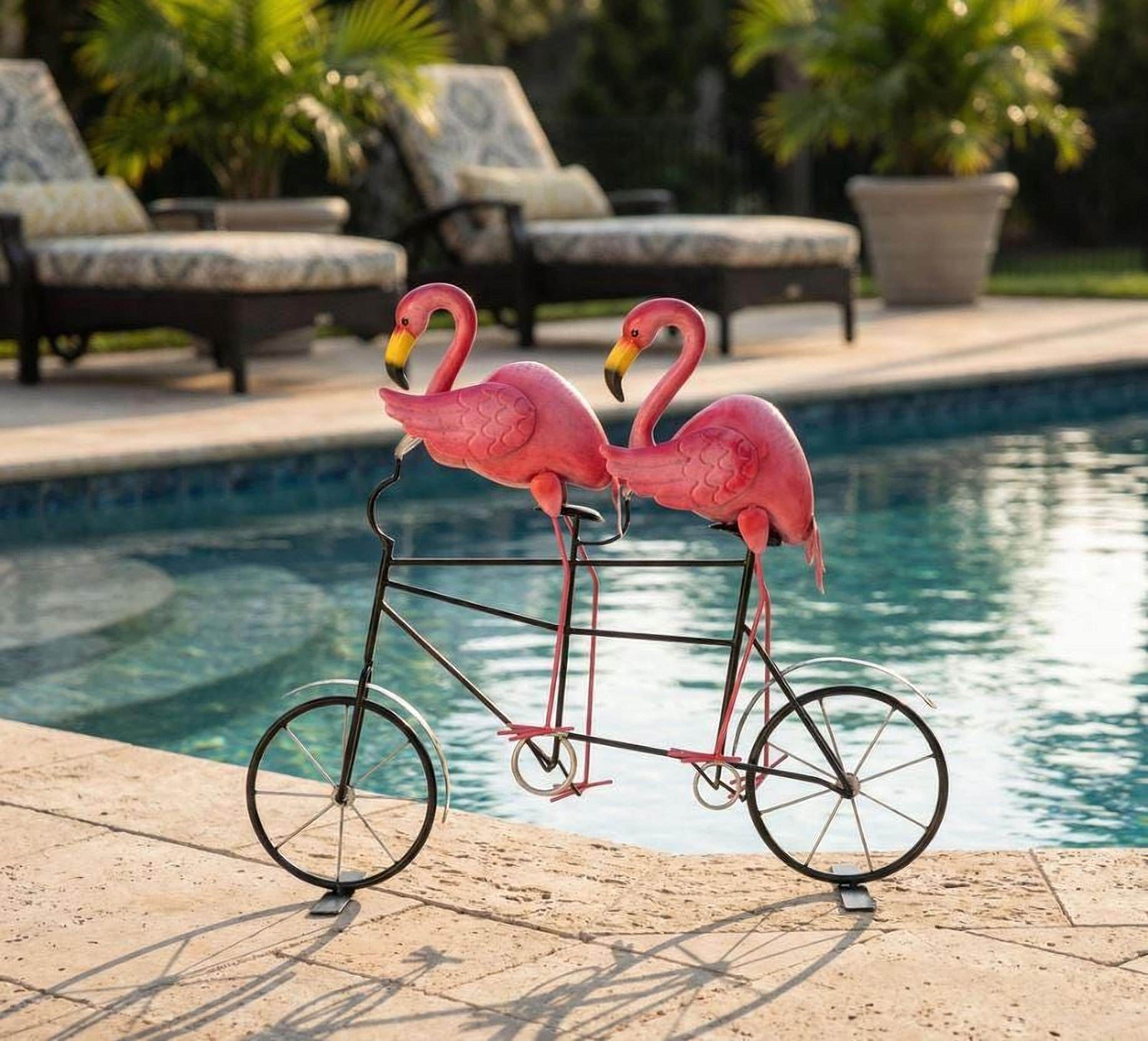 オランダ製自転車　UNION FLAMINGO (ユニオン　フラミンゴ） Pink Flamingo Garden Statue - Tandem Bicycle Outdoor Decoration - Etsy