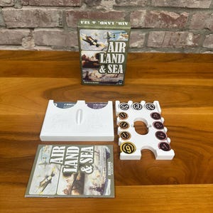 Air Land & Sea Insert Organizer. Fits Spies, Lies and Supplies Standalone Expansion, and Premium Sleeves.