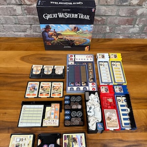 Great Western Trail 2nd Edition Insert Organizer. Fits Expansions and Premium Sleeves.