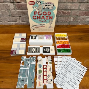 Food Chain Magnate Insert Organizer. Fits Premium sleeves and BGG Dry Erase Boards.
