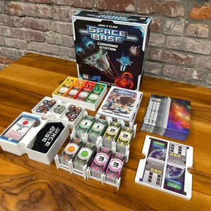 Space Base Insert Organizer for Command Station Box. Fits All Expansions and Premium Sleeves.