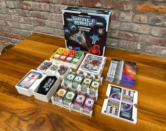 Space Base Insert Organizer for Command Station Box. Fits All Expansions and Premium Sleeves.