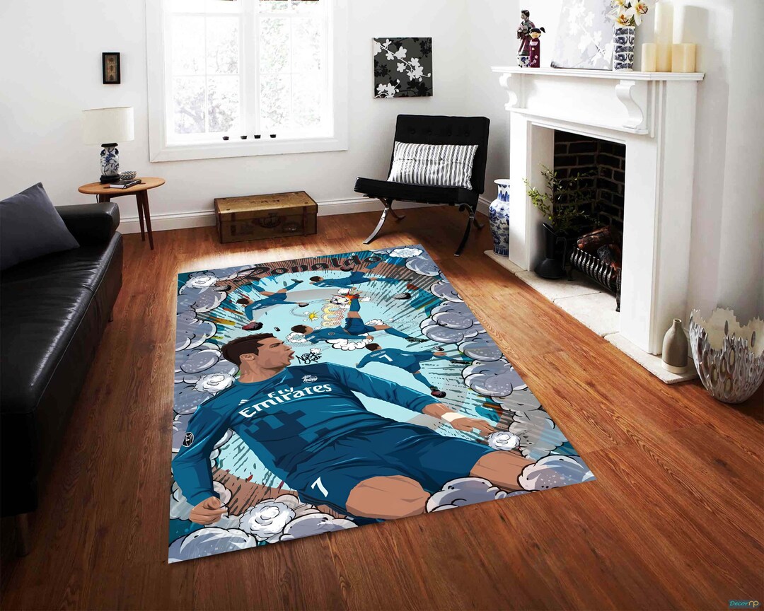 Cristiano Ronaldo Rug, Nonslip Rug, Football Team Rug, Soccer Rug, Rug ...