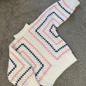 Hexagon Granny Stitch Crochet Pullover Pattern: Easy Jumper (PDF Download)