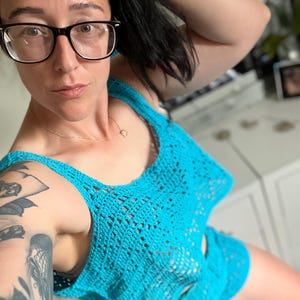 Crochet Crop Top & Shorts Pattern: Lacy Summer Outfit (PDF Download)