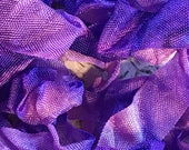 WILTED VIOLET Crinkle Seam Binding Ribbon Crinkly Stained Hand Dyed Ribbon by Starry Nites Farm