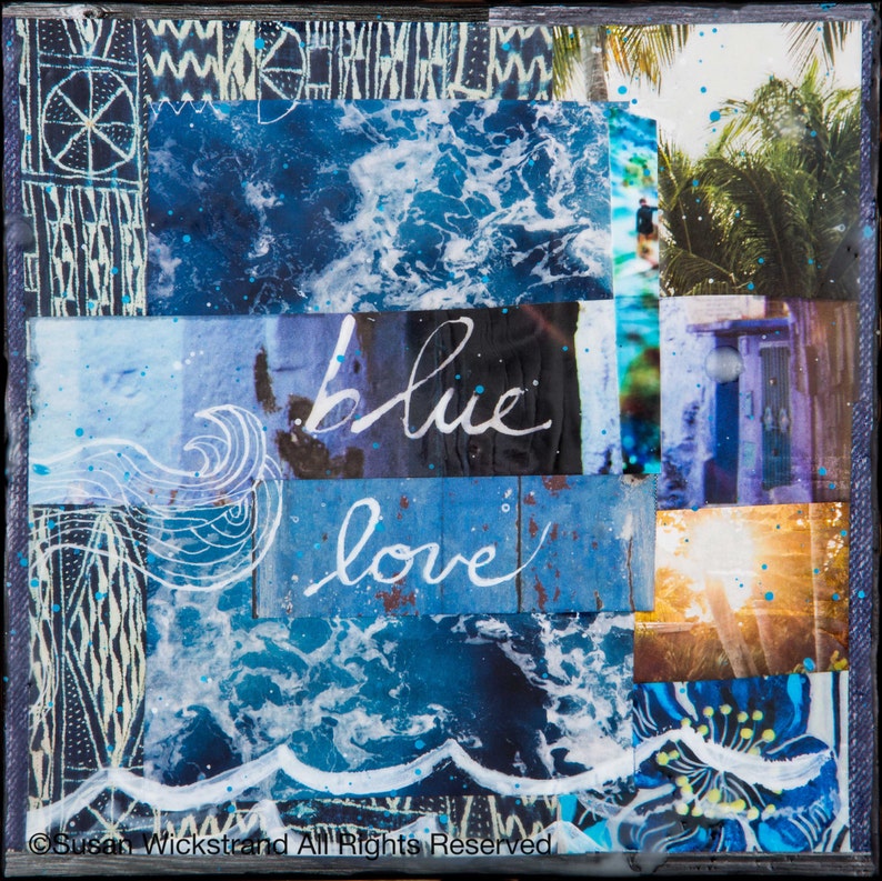 Top Seller, BLUE LOVE, 8x10, 11x14, 16x20, Hand-Signed matted print, Ocean, wall art, Ocean Art, Blue, Turquoise, Love, Inspirational, Sea, image 1