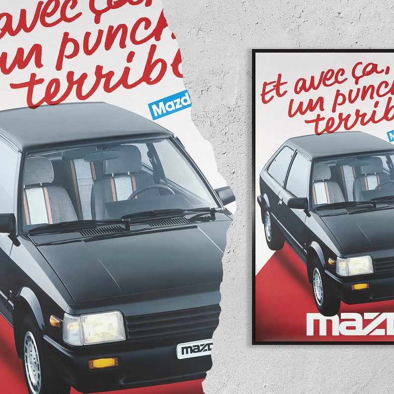 HiRes Print A4, A3...20x30 inch... Mazda 323GT, Et avec ça, Un