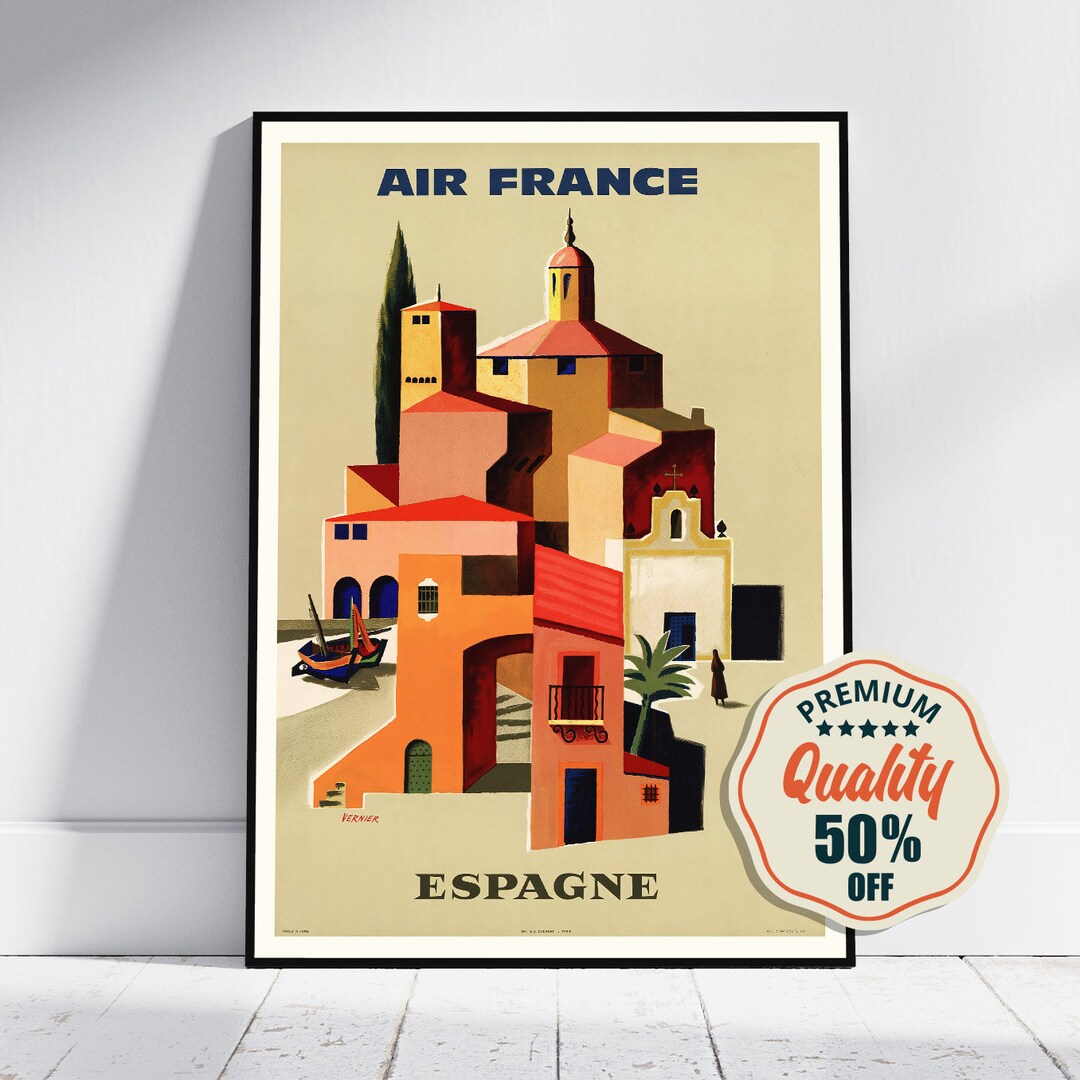 Hi-res Print - A4, A320x30 Inch Air France, Espagne