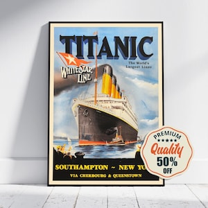 Carte Postale Ancienne Originale Du RMS Titanic à Southampton - Non Postée, Occasion