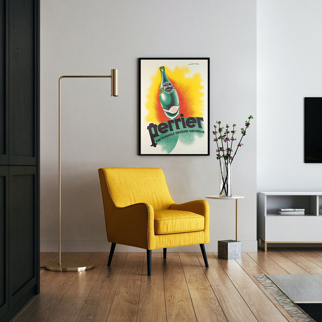 Vintage Fine Art Poster - A4, A120x30 Inch Perrier