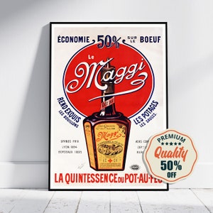 Hi-Res Print - A4, A3...18x27 inch... Le Maggi, Firmin Bouisset, 1897 - Vintage Drink Poster