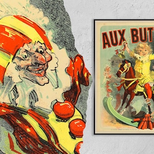 Vintage Fine Art Poster - A4, A1...20x30 inch... Aux Buttes Chaumont. Jouets et objets pour étrennes, Chéret, Jules, 1885. sitcom Friends.