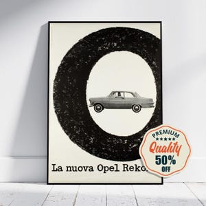 Impresión de alta resolución - A4, A3... 20 x 30 pulgadas... La nuova Opel Rekord, Hansruedi WIDMER, 1962 - Cartel publicitario de automóviles