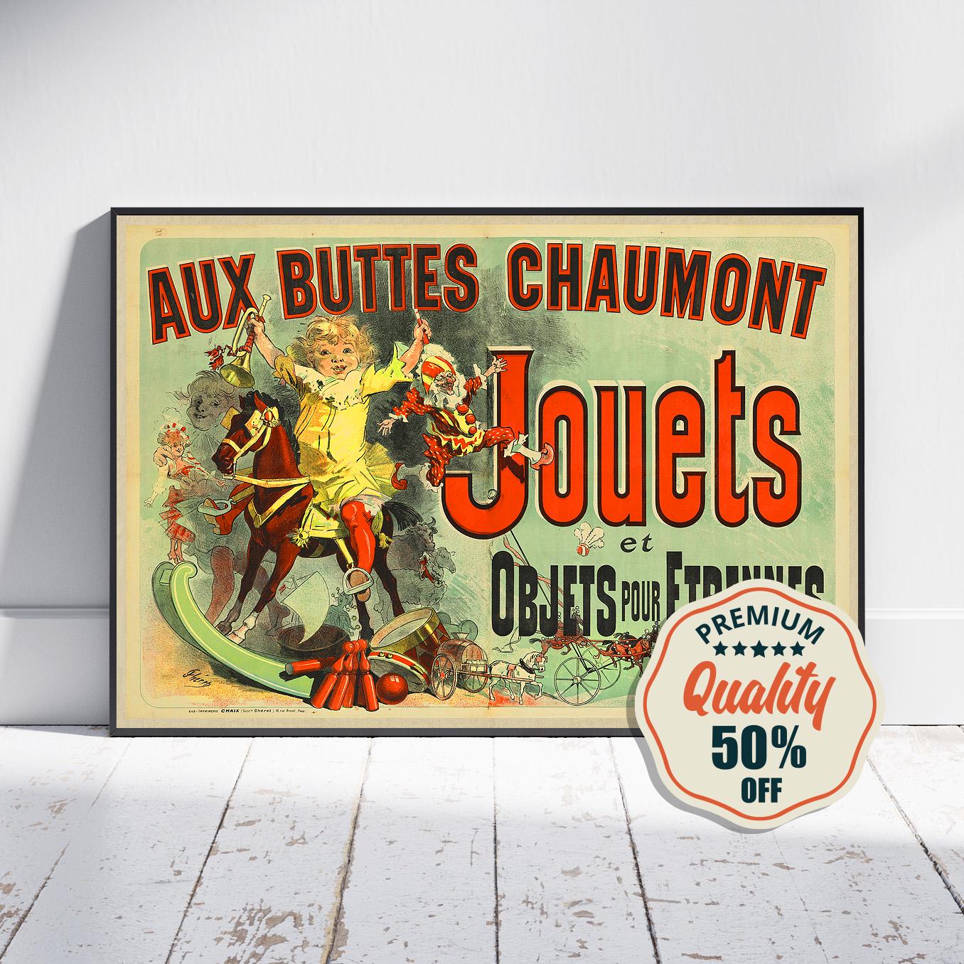 Vintage Fine Art Poster - A4, A120x30 Inch Aux Buttes