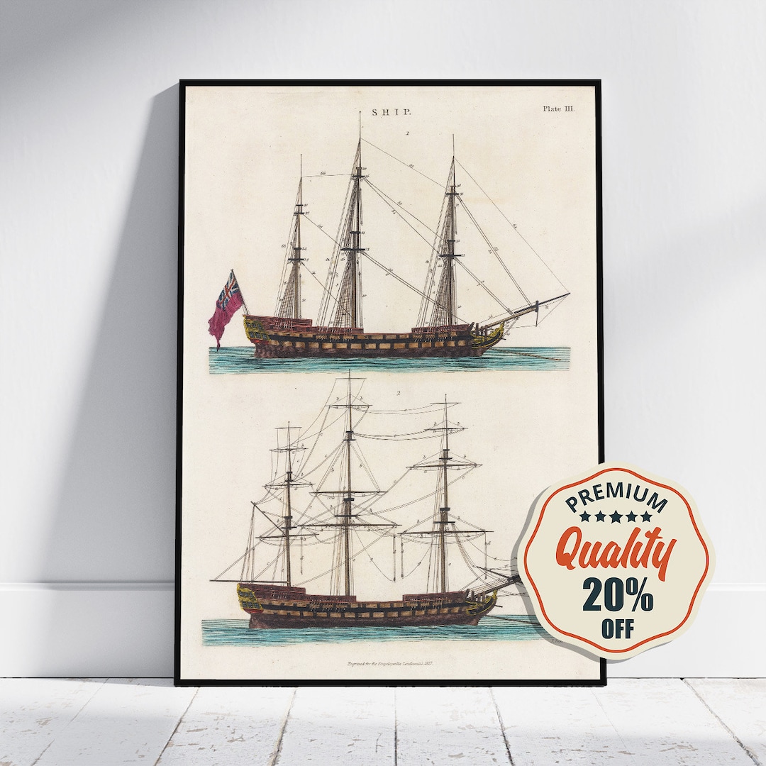 Hi-res Print A4, A3...18x27 Inch... Ship Configurations Rigging, John ...