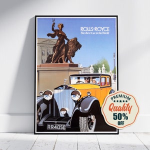 Impresión de alta resolución - A4, A3... 20x30 pulgadas... Publicidad de Rolls-Royce - El mejor coche del mundo, cartel publicitario de coches antiguos