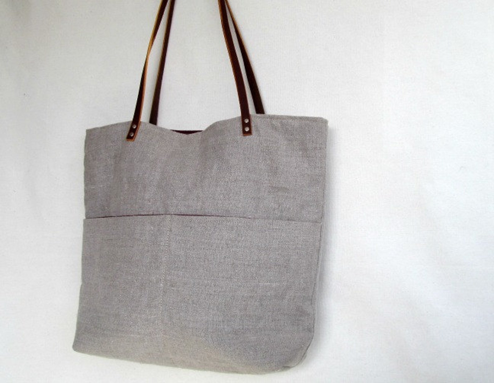 large linen tote