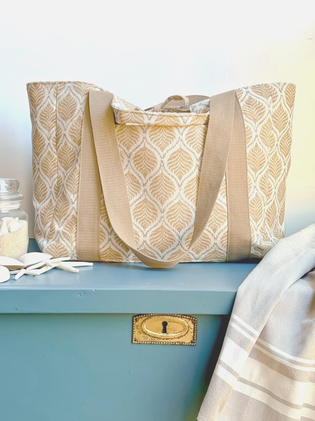 Sunny Beach Bag Sewing Pattern PDF | Carry All Bag | Large Tote With ...
