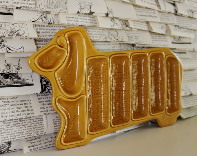 VINTAGE Ceramic DOG Hot Dog Holder Etsy